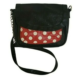 Loungefly Disney Minnie Mouse Crossbody Bag Purse Polka Dots